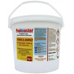 vendita online Tricloro pastiglie 200gr. 5 kg. Piscine e accessori New Plast